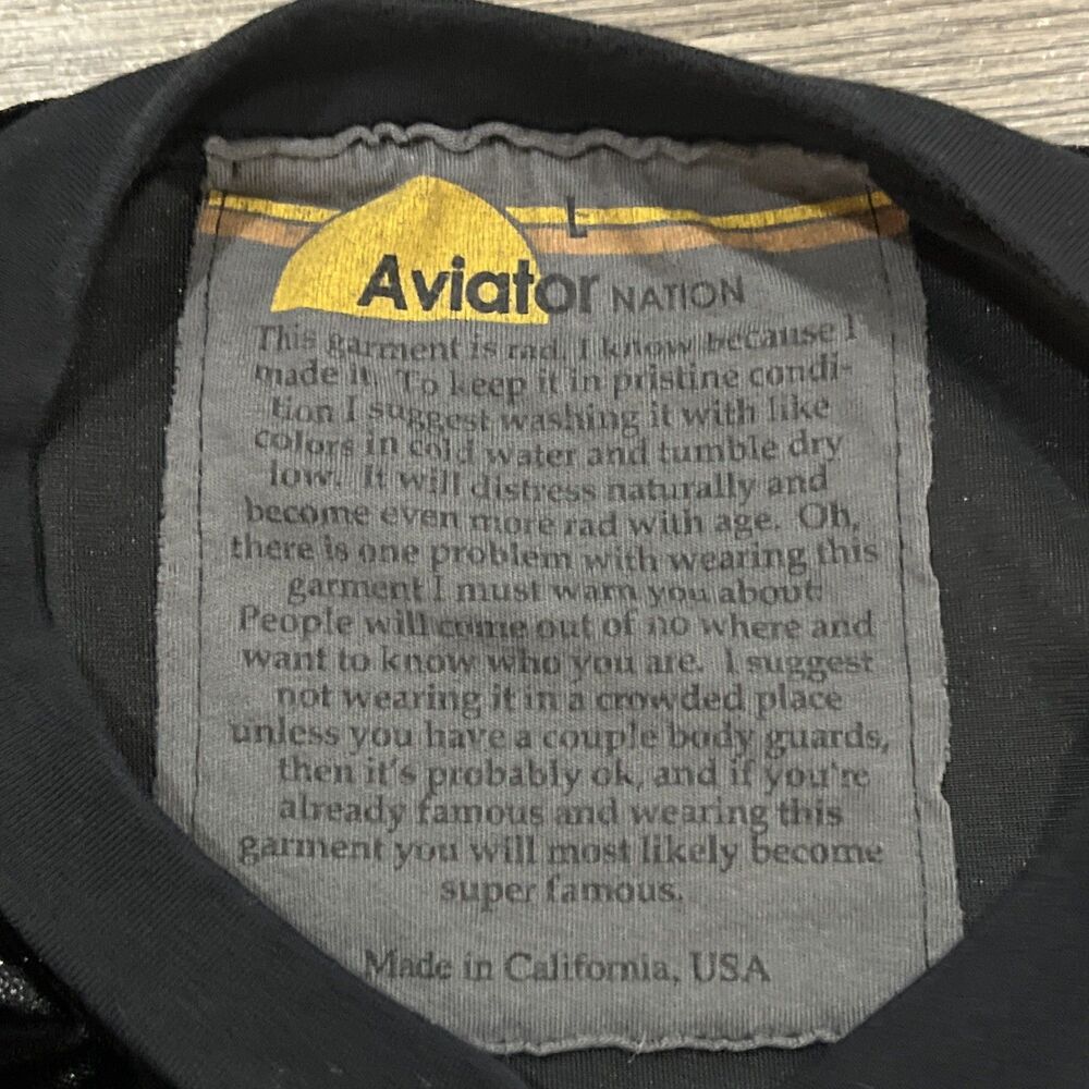 Aviator Nation Classic Velvet Relaxed Crewneck Sweatshirt - Women's Large - Picture 4 of 6